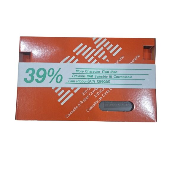 IBM 210 Correctable Ribbon Cassette Orange Vintage Unopened Black Selectric III - Picture 1 of 5